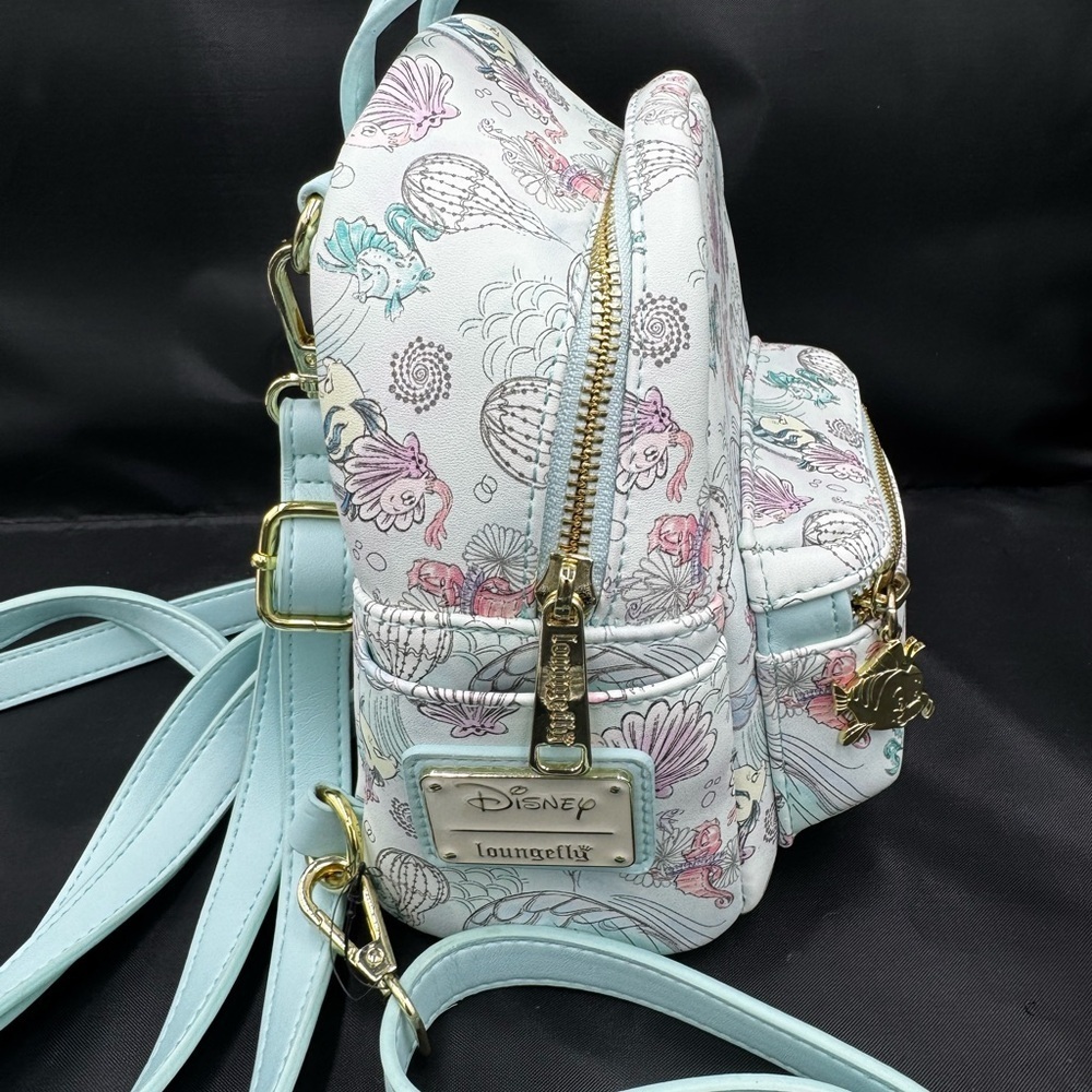 Loungefly under the sea micro mini backpack - Picture 4 of 7